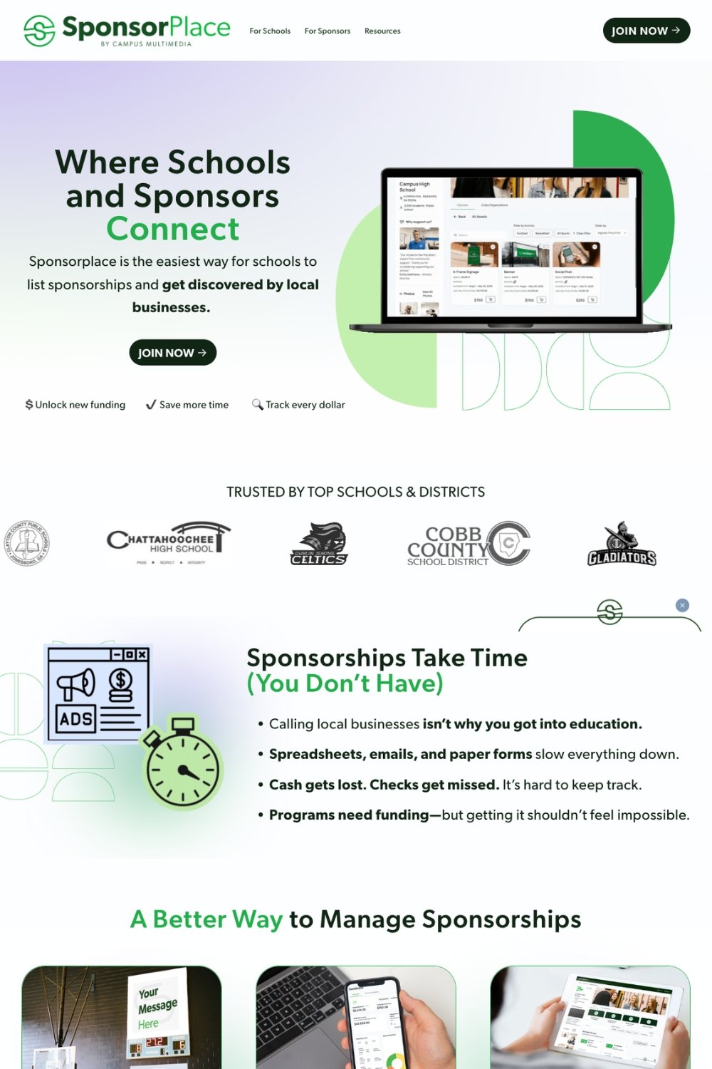 SponsorPlace website